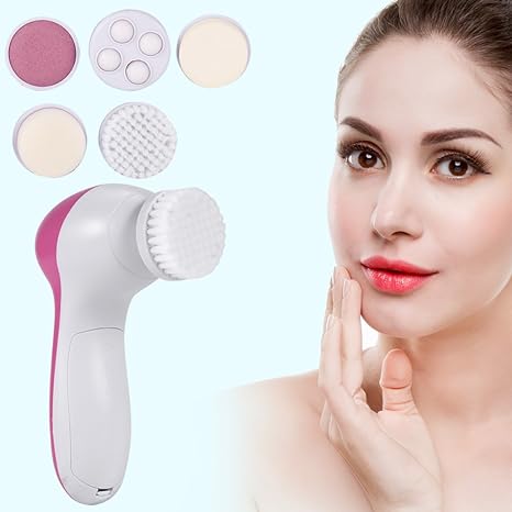 FaceCare 5-in-1 Electric Facial Brush: Πολυλειτουργικό Εργαλείο Ομορφιάς για Καθαρισμό, Μασάζ και Φροντίδα Προσώπου