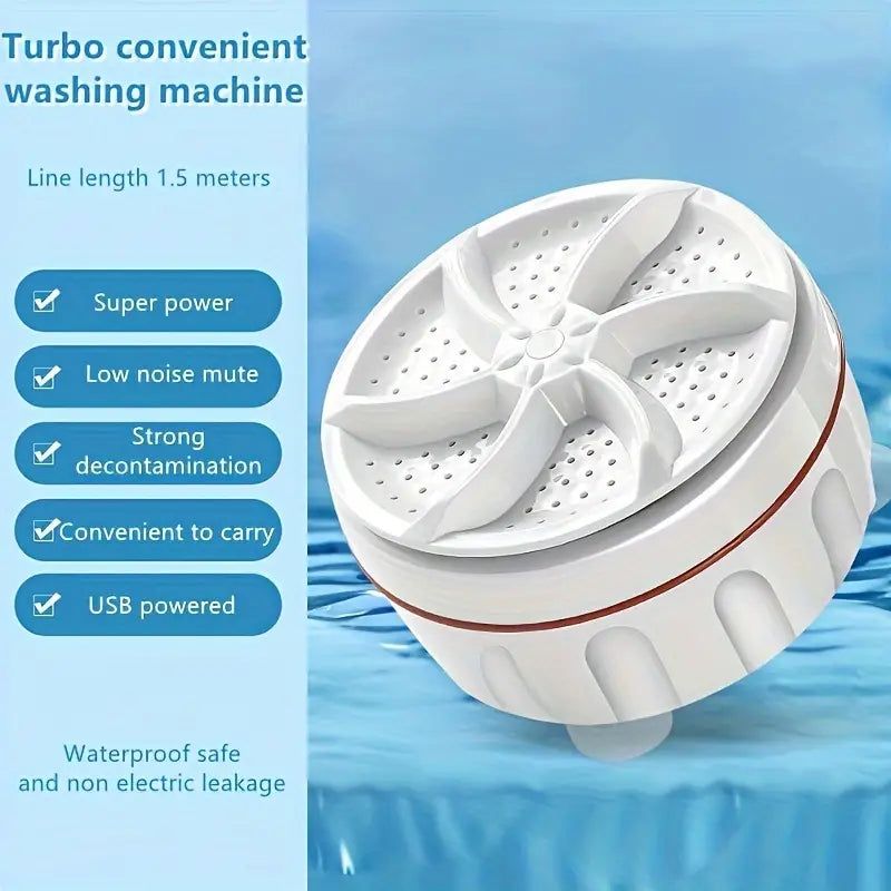 Υπερηχητικό πλυντήριο Turbo USB: το πιο ισχυρό και φορητό πλυντήριο ρούχων