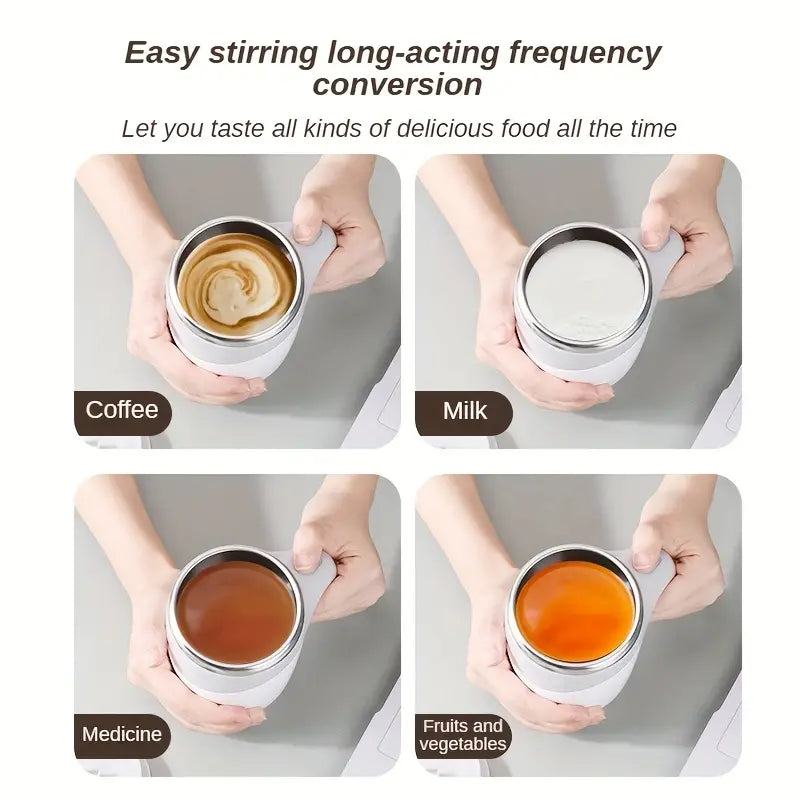 SwirlPro: Το Έξυπνο Ποτήρι που Ανακατεύει Μόνο του - Ιδανικό για Καφέ, Γάλα, Σοκολάτα και Τσάι. Με το πάτημα ενός κουμπιού, το SwirlPro αναμειγνύει αποτελεσματικά το ρόφημά σας, προσφέροντάς σας την τέλεια εμπειρία απόλαυσης με ευκολία και στυλ