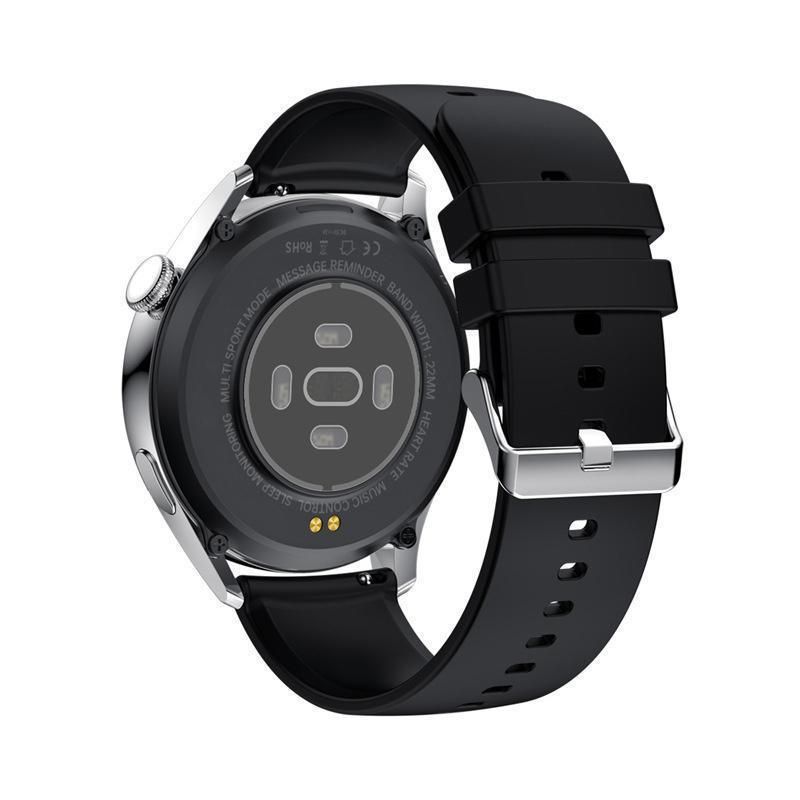 GT5 Stainless Steel 46mm Smartwatch με Παλμογράφο (Μαύρο)
