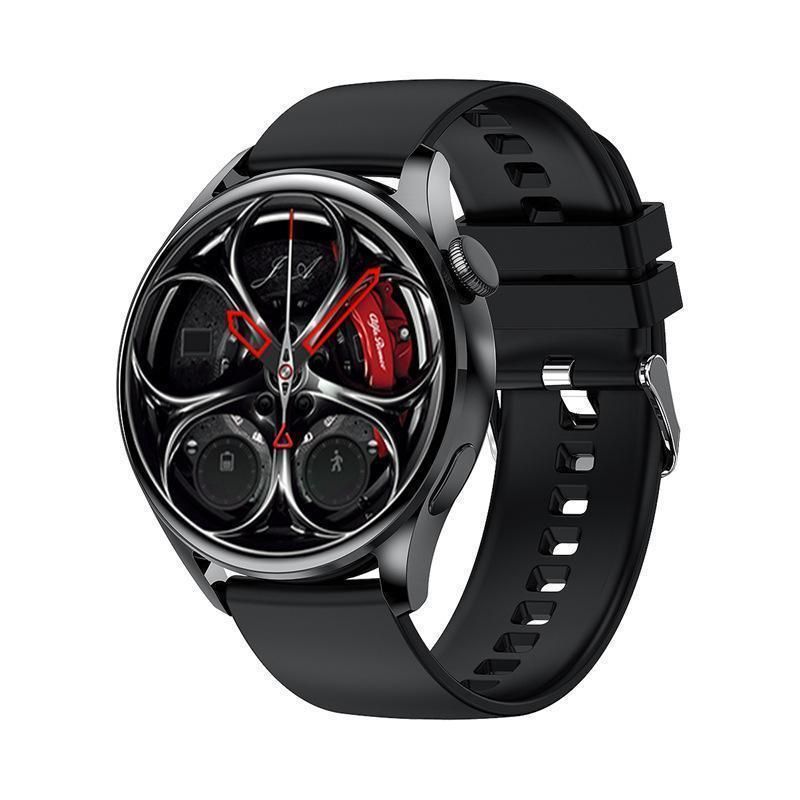 GT5 Stainless Steel 46mm Smartwatch με Παλμογράφο (Μαύρο)